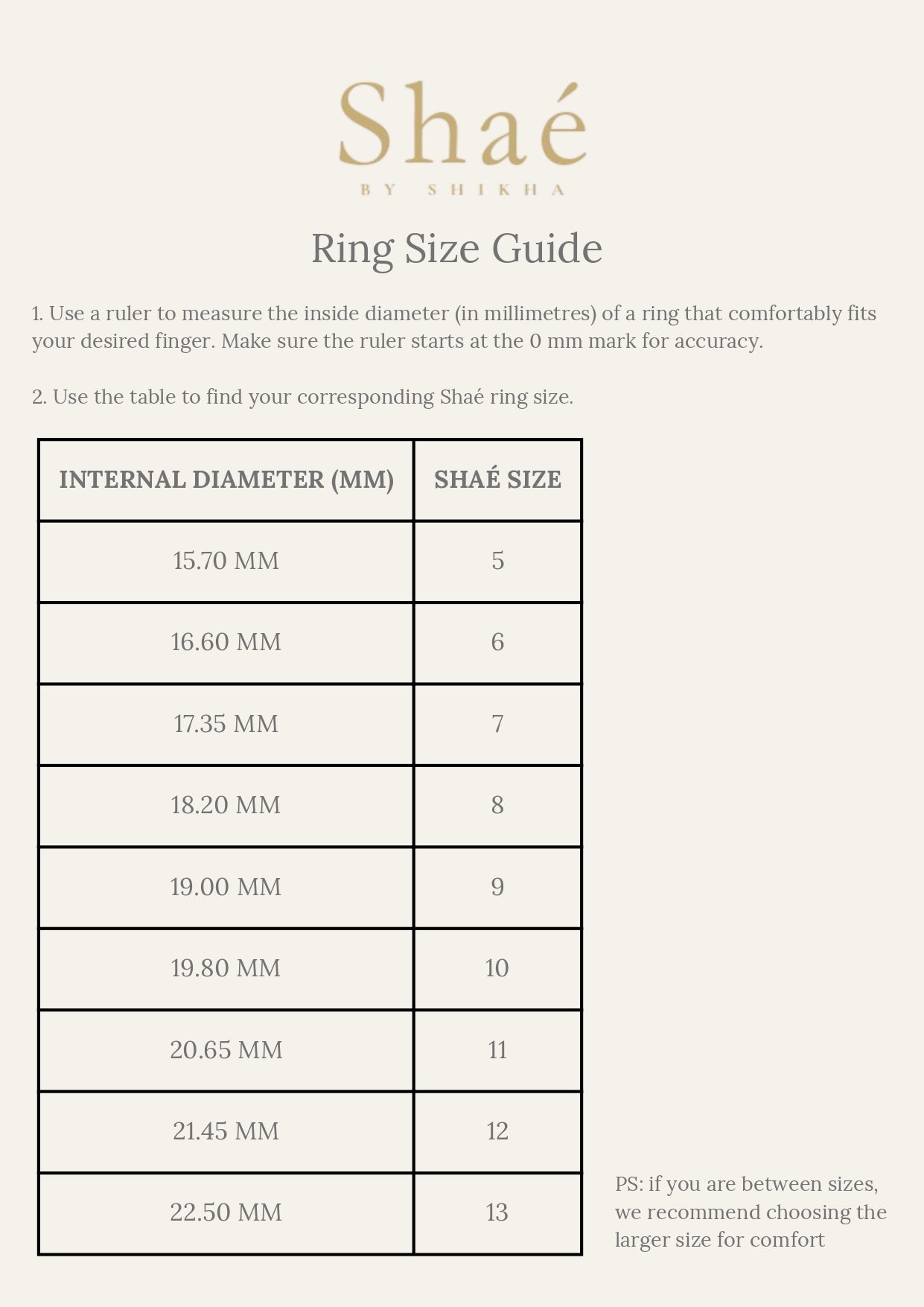 Size Guide